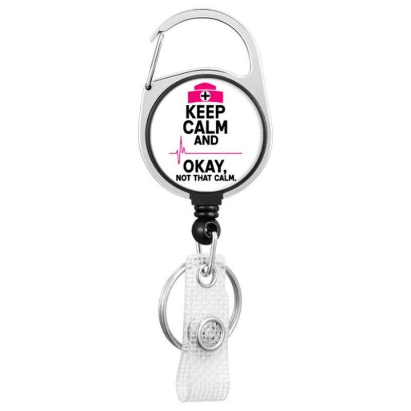 Wholesale Badge Reels ABS Doctor Nurse Carabiner Retractable Keychain